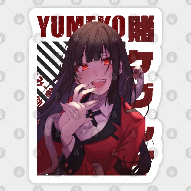 Kakegurui  - Yumeko Jabami Sticker by Recup-Tout